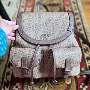 Guess Brown Backpack with Classic Design